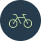 Sports and leisure bicycle icon